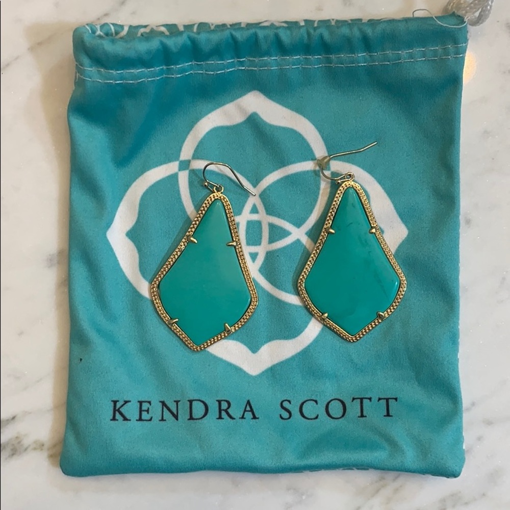 Kendra Scott triangle shaped earring turquoise